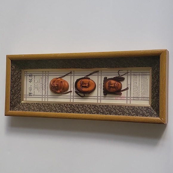 Box Framed Korean Traditional Mask Image